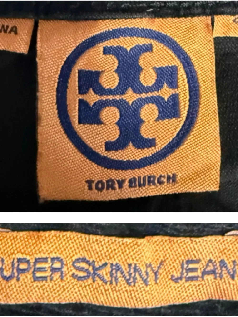 Tory Burch Black Corduroy Super Skinny Jeans 28
